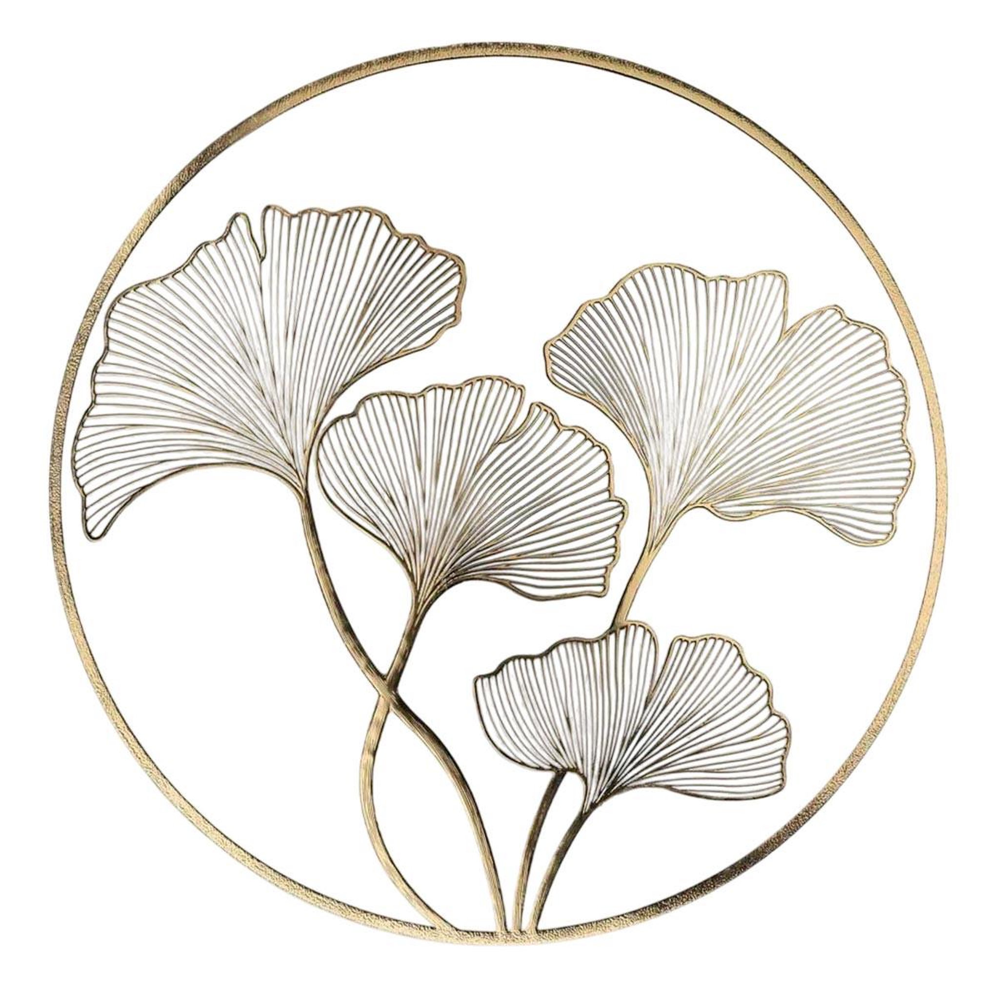 Douceur d'Intérieur Set de table en relief  ginkobello  38cm blanc & or
