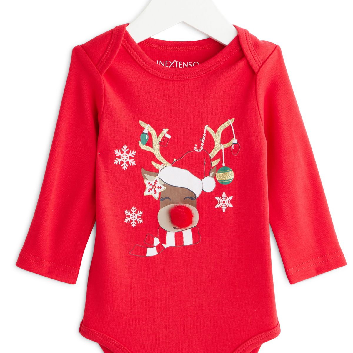 INEXTENSO Body manches longues renne noël bébé fille