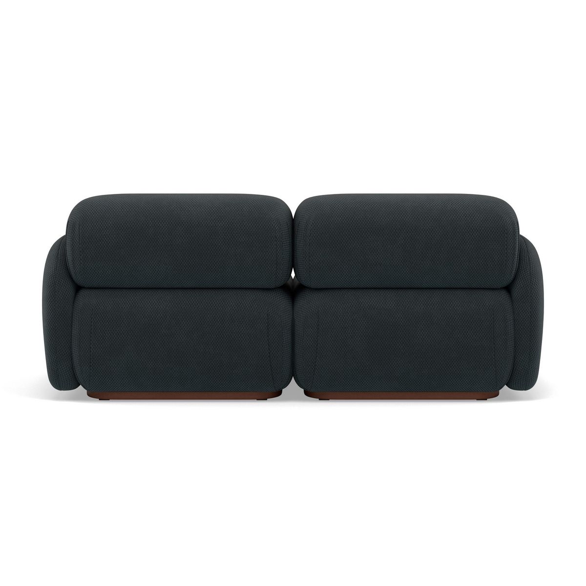 LISA DESIGN Penelope - canapé droit modulable 2 places en velours texturé