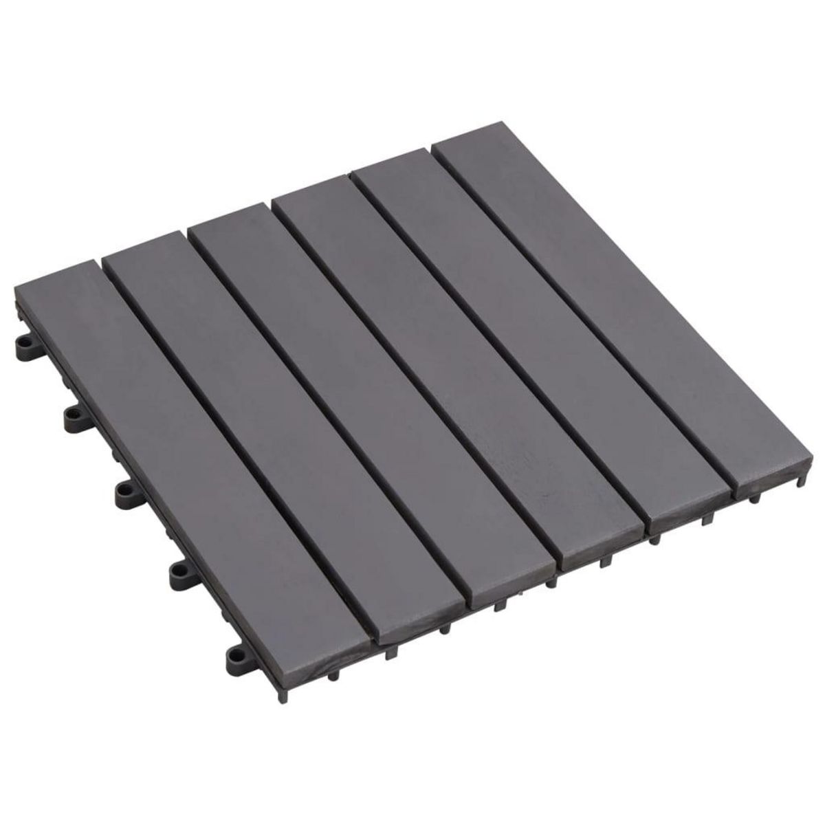 VIDAXL Carreaux de terrasse 30pcs Delavage gris 30x30 cm Acacia solide