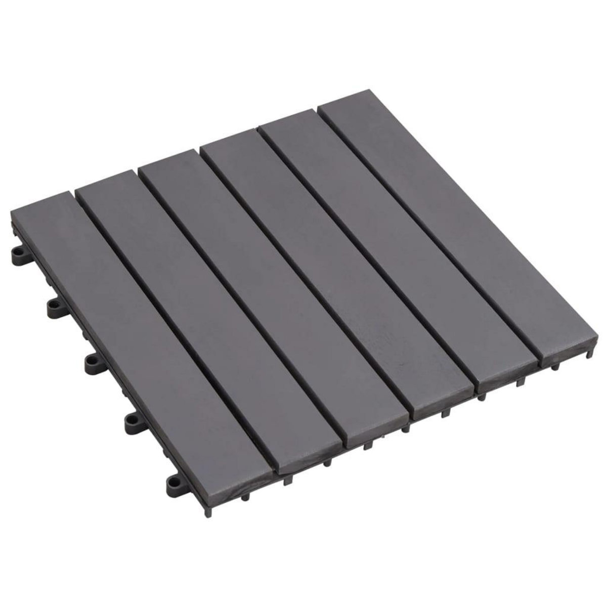 VIDAXL Carreaux de terrasse 30pcs Delavage gris 30x30 cm Acacia solide