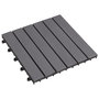 Voir la diapositive 2 : VIDAXL Carreaux de terrasse 30pcs Delavage gris 30x30 cm Acacia solide