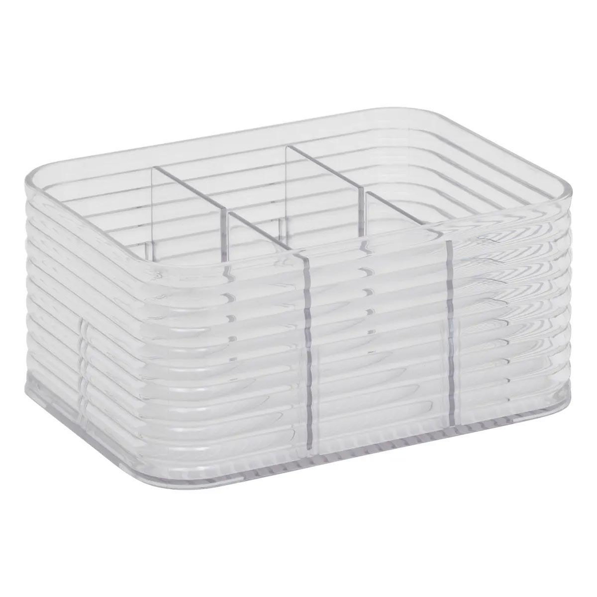 Voir la diapositive 3 : FIVE Boîte organiseur 6 compartiments  plastor  15cm transparent