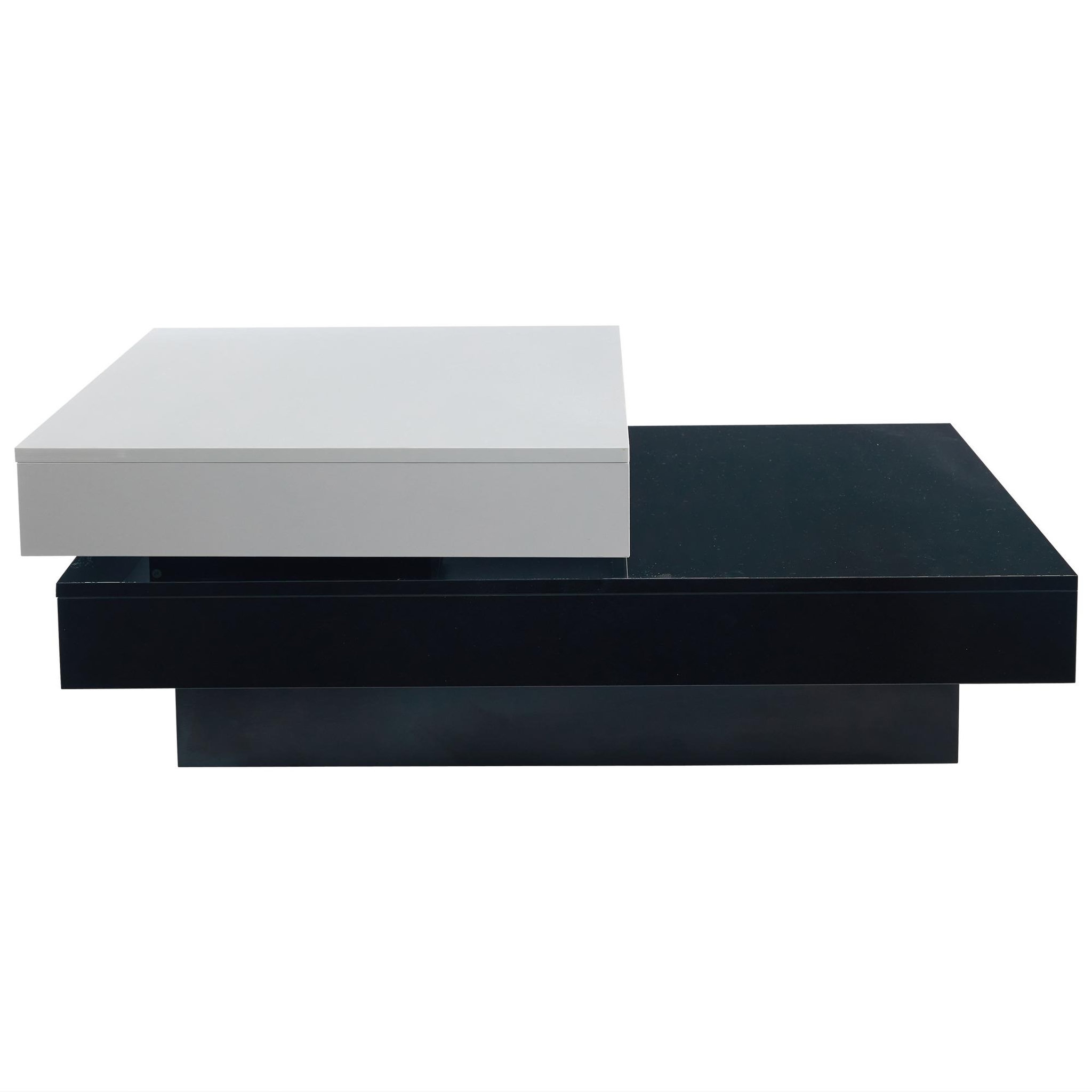 Voir la diapositive 5 : MERAX Table Basse Avec Une Table Rotative à 360 Degrés