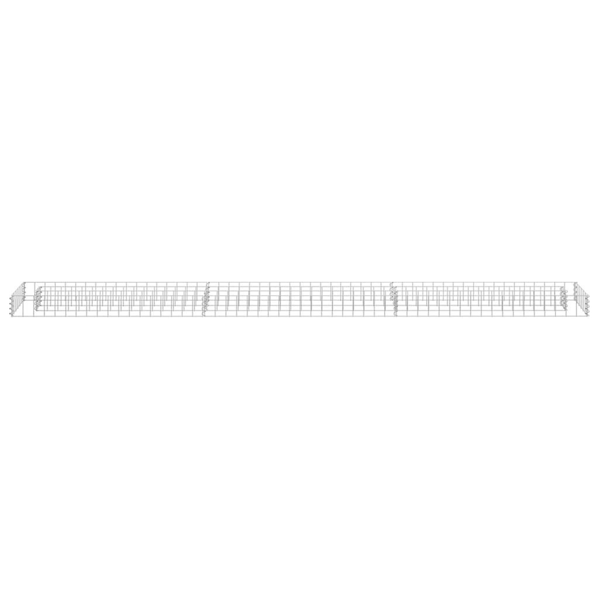 Voir la diapositive 3 : VIDAXL Lit sureleve a gabion Acier galvanise 270x30x10 cm