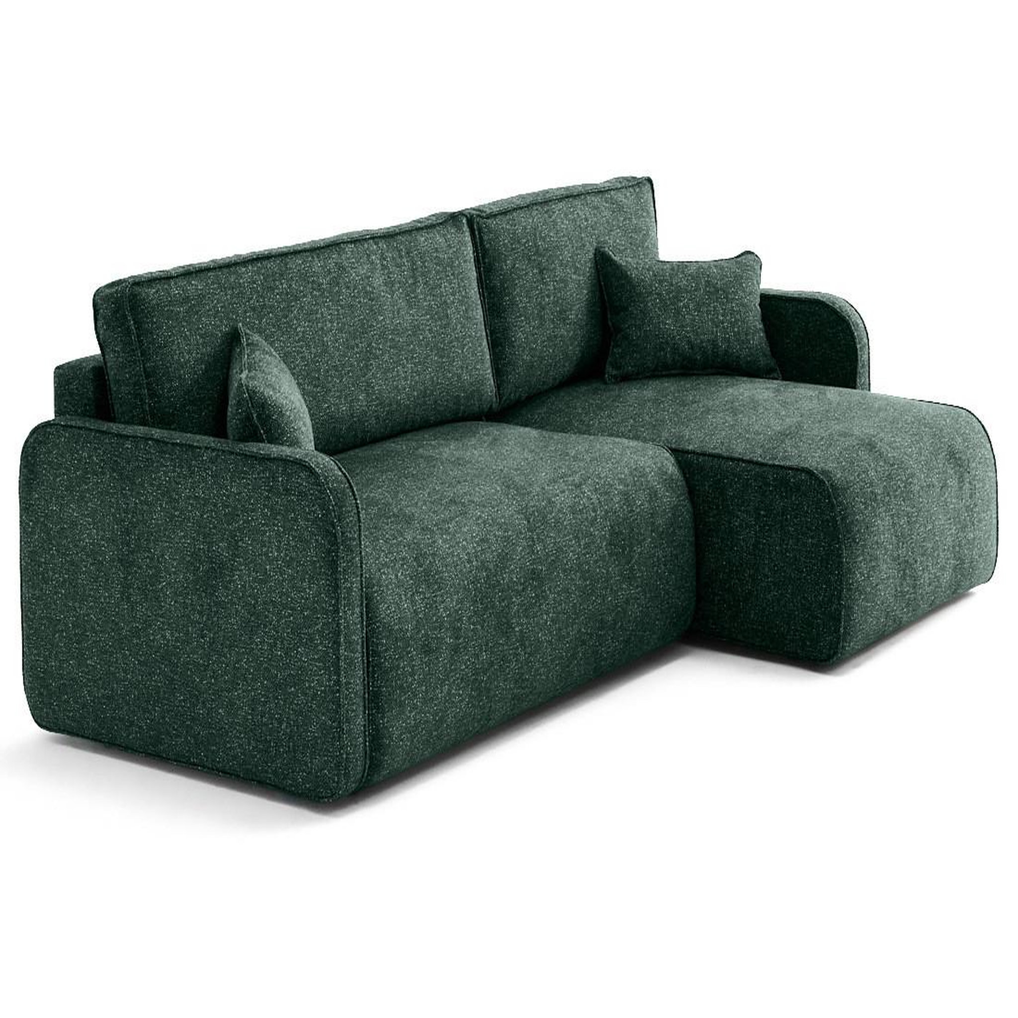 Voir la diapositive 4 : LISA DESIGN Apolline - canapé d'angle réversible 4 places convertible avec coffres en tissu moucheté