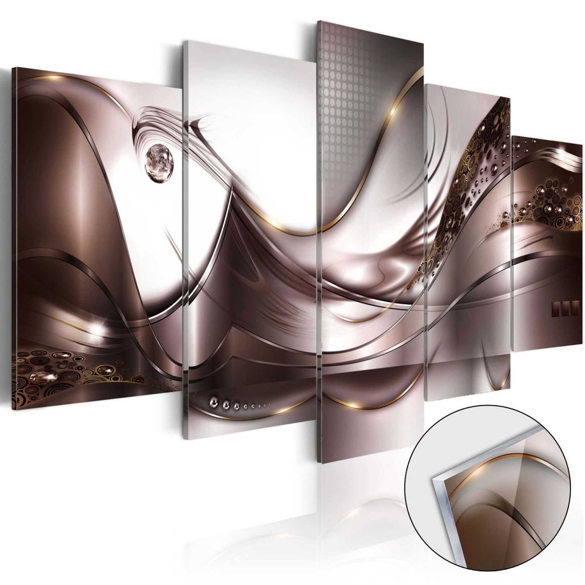 Voir la diapositive 1 : Paris Prix Tableau sur Verre Acrylique  Golden Storm