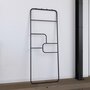 Galedo Porte serviette - 176x60x1.6 cm - Metal - noir mat - support - type atelier - PUZZLE DARK DESIGN