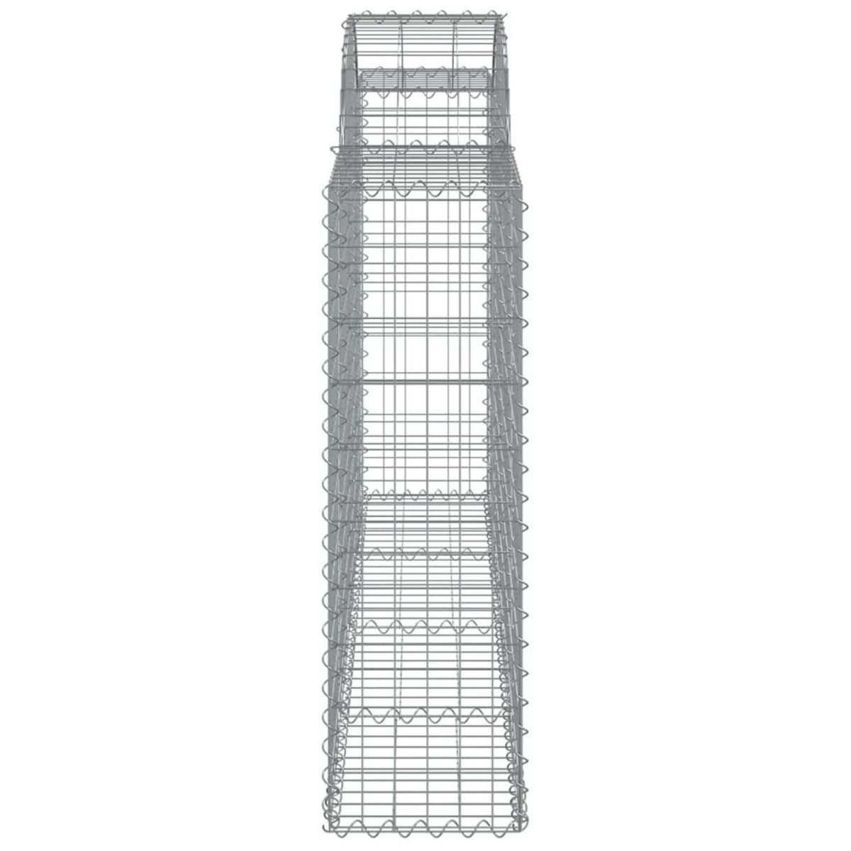 VIDAXL Paniers a gabions arques 18 pcs 200x30x100/120 cm Fer galvanise