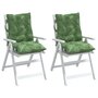 Voir la diapositive 4 : VIDAXL Coussins de chaise a dossier bas lot de 2 modele de feuille