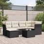 Voir la diapositive 1 : VIDAXL Salon de jardin 7 pcs avec coussins noir resine tressee