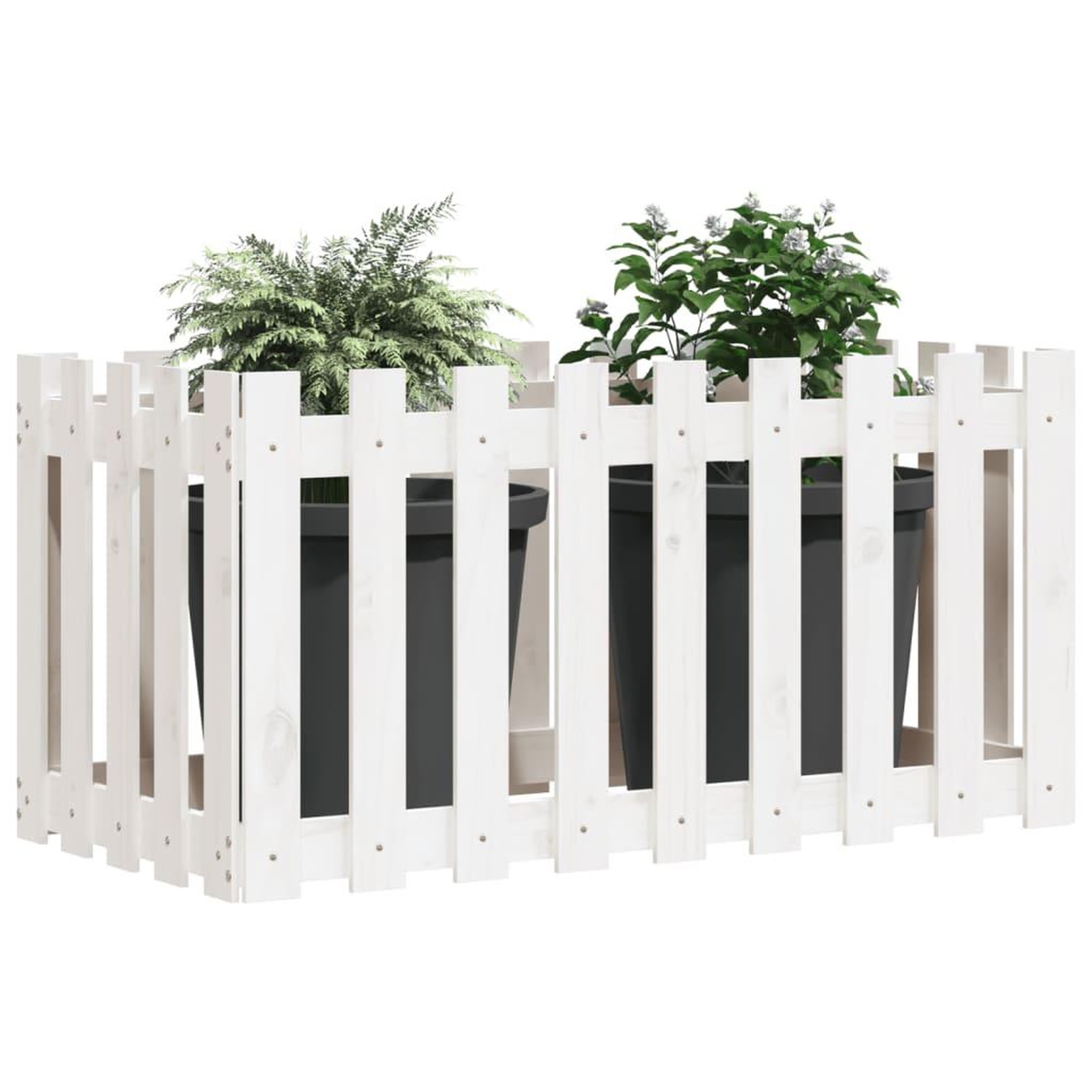 Voir la diapositive 3 : VIDAXL Lit sureleve de jardin design de cloture 100x50x70cm pin massif