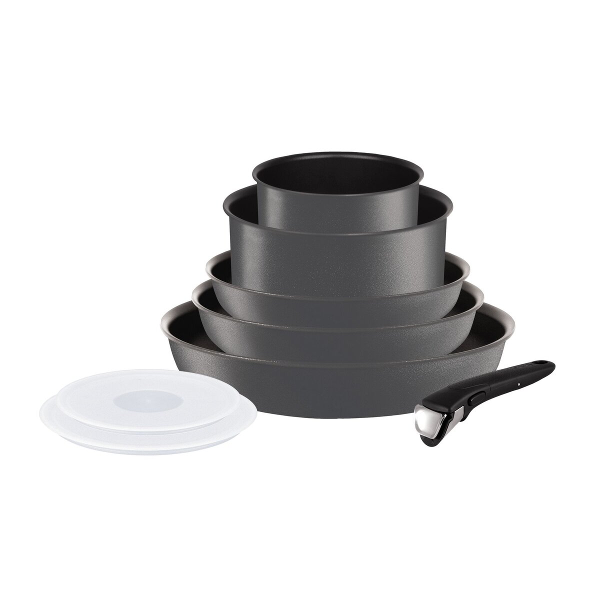 TEFAL Batterie de cuisine 8 pièces Induction INGENIO PERFORMANCE Gris