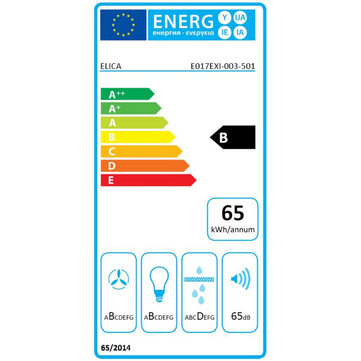 ELICA Groupe filtrant 90cm 65db 603m3/h inox - prf0097708