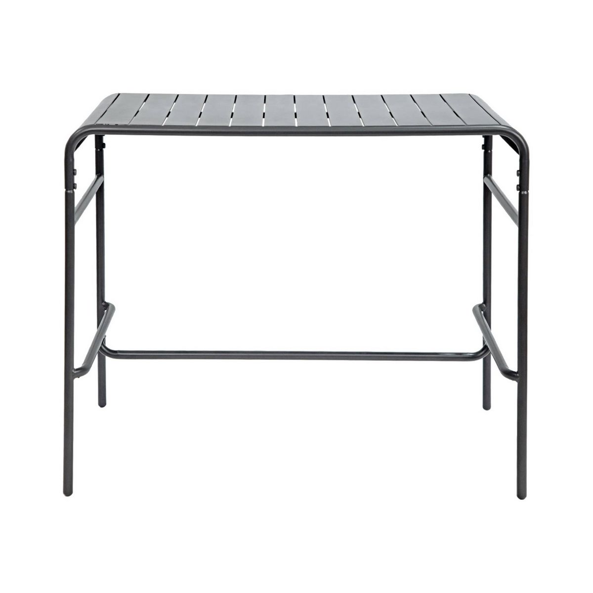 SWEEEK Table haute de jardin métal 4 places, Amelia 120 x 70cm x 95cm