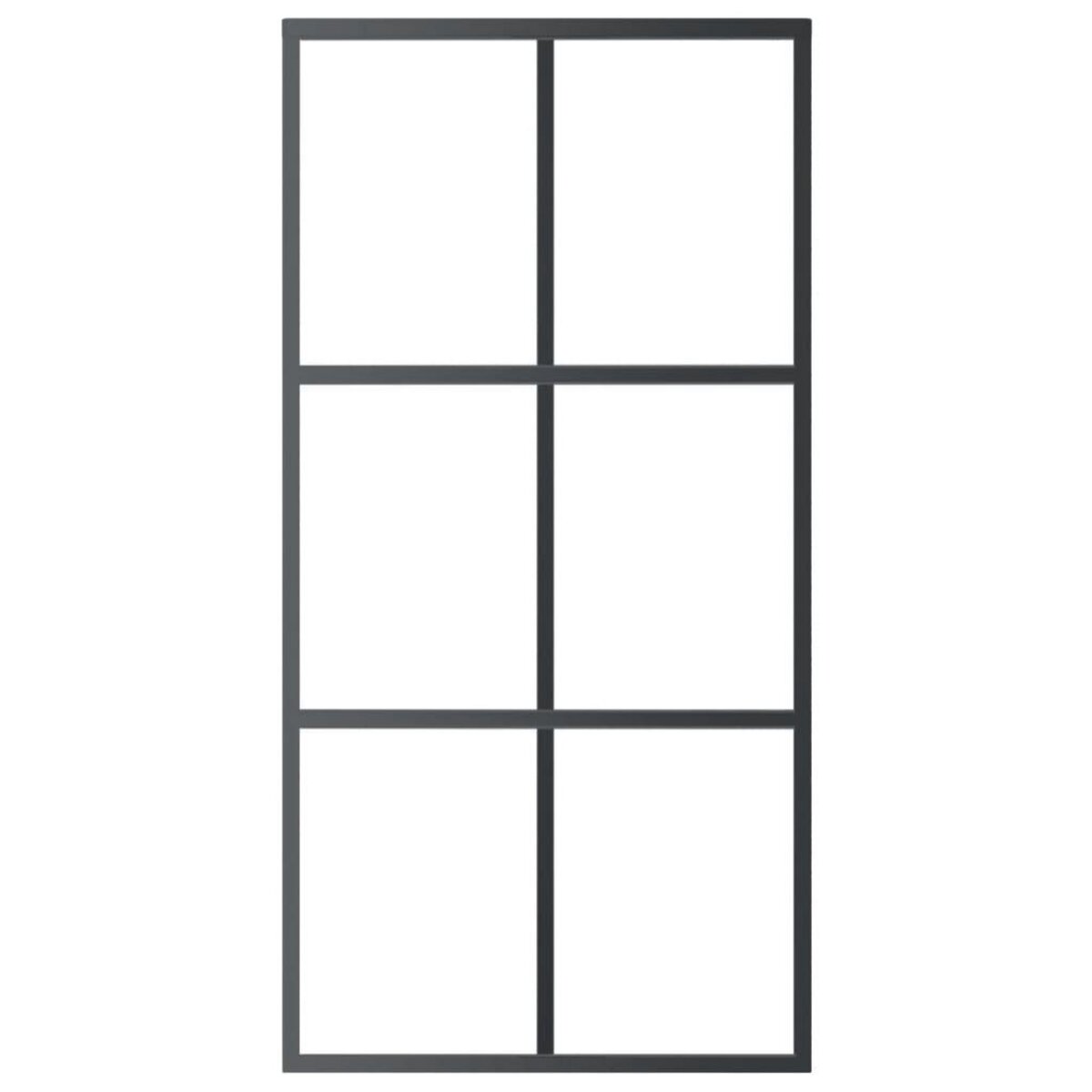 VIDAXL Porte coulissante et quincaillerie Verre et Aluminium 102x205cm