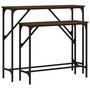 Voir la diapositive 2 : VIDAXL Tables console 2 pcs chene marron bois d'ingenierie