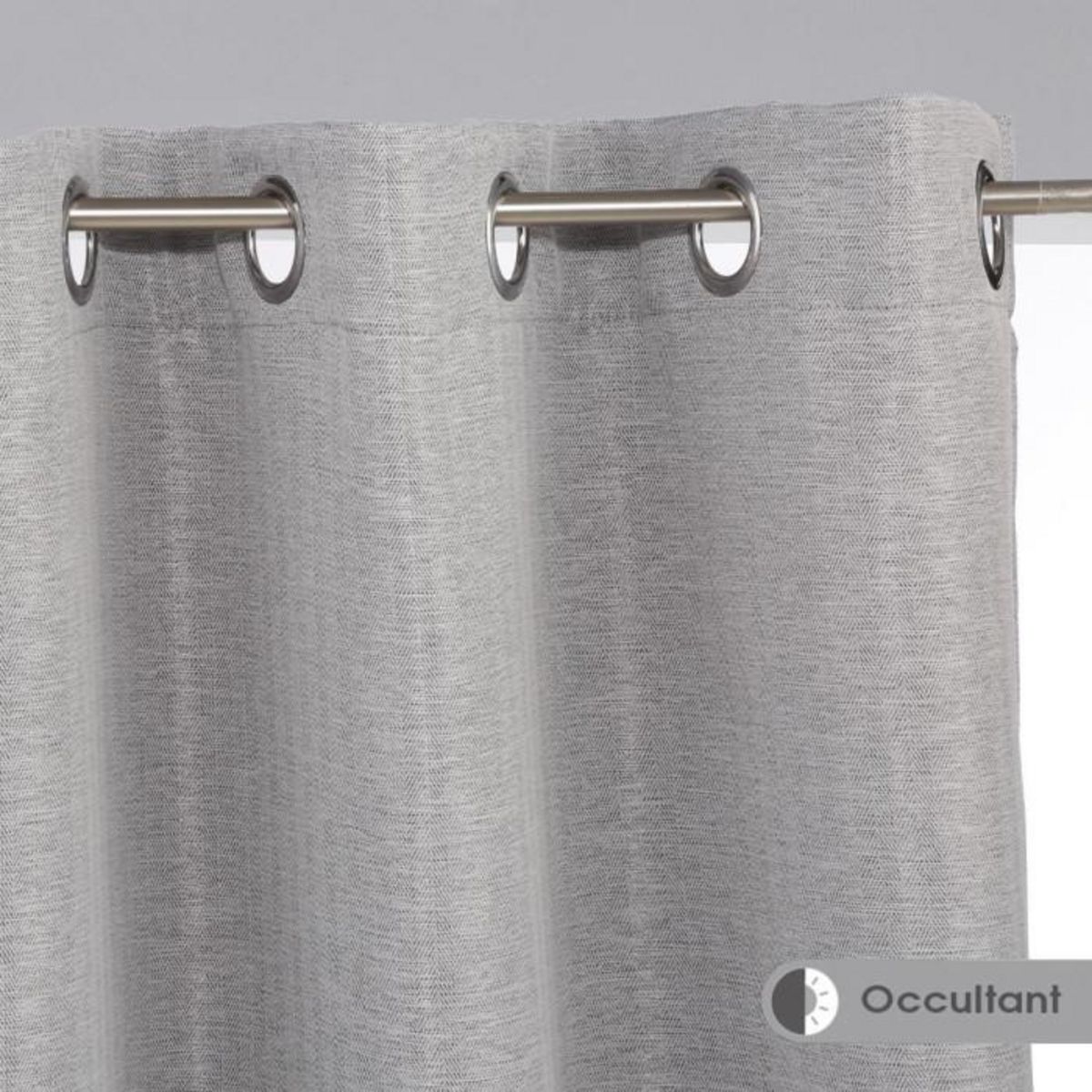 ATMOSPHERA Rideau Occultant  Chevron  140x260cm Gris Foncé