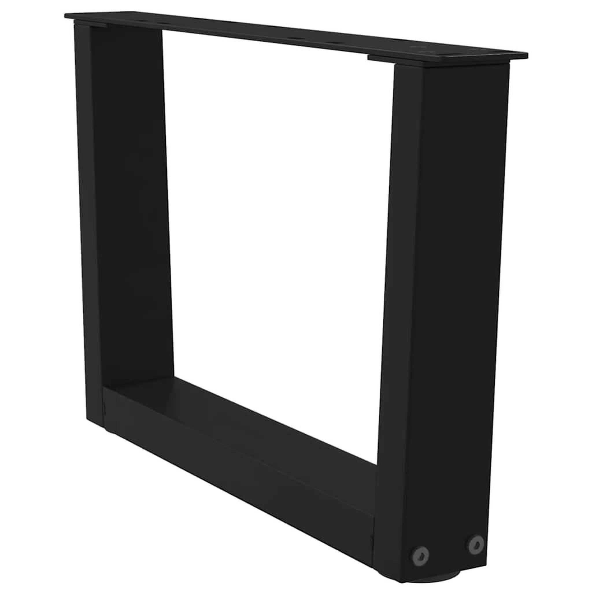 Voir la diapositive 4 : VIDAXL Pieds de table a manger forme V 2 pcs noir 60x(30-31,3)cm acier