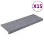 Voir la diapositive 2 : VIDAXL Tapis d'escalier 15 pcs 65x21x4 cm Blanc et gris