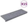 Voir la diapositive 2 : VIDAXL Tapis d'escalier 15 pcs 65x21x4 cm Blanc et gris