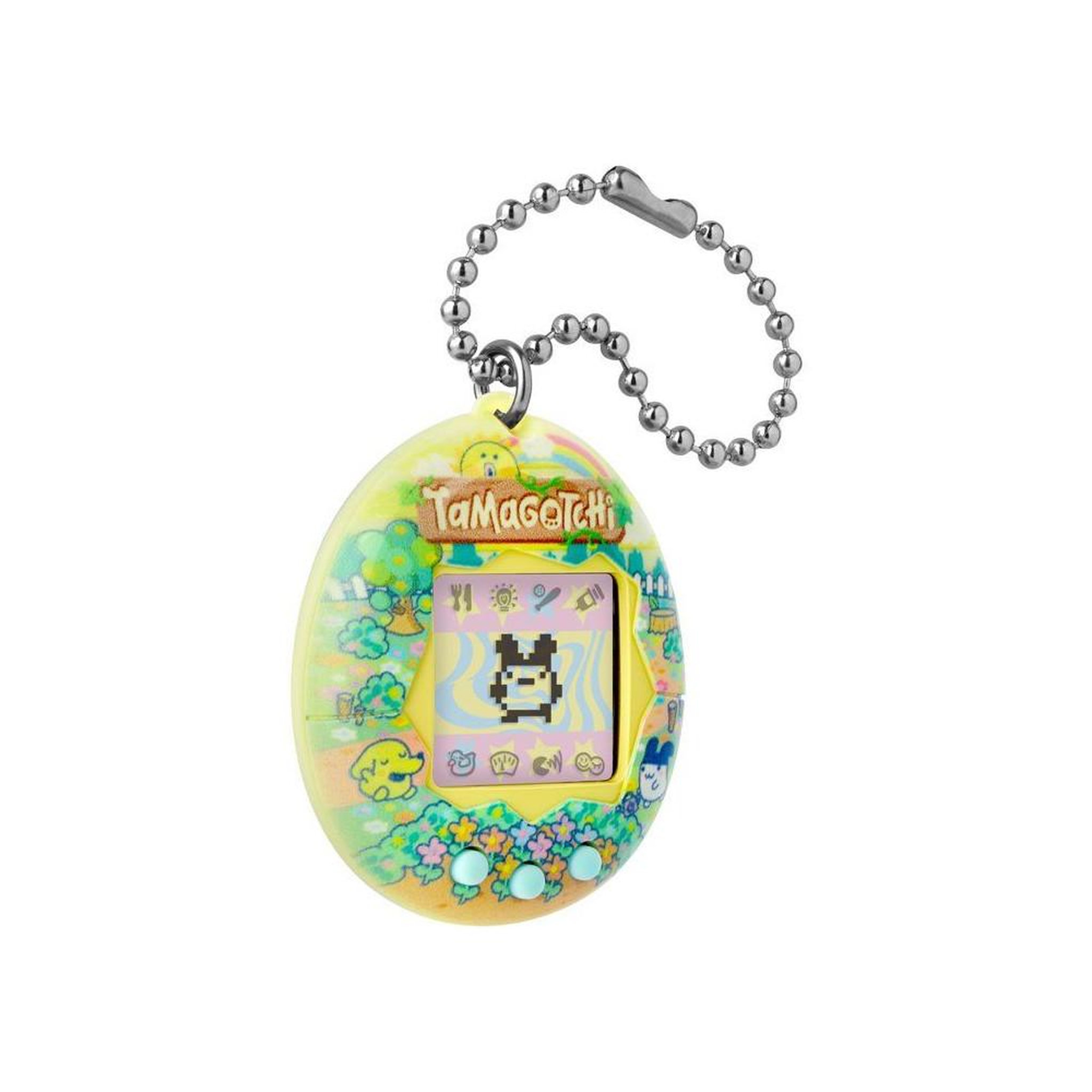 Voir la diapositive 3 : Jeu portable animal virtuel Tamagotchi Flower Garden Gen2, écran LCD rétroéclairé monochrome, jeu interactif et chaîne porte-clés