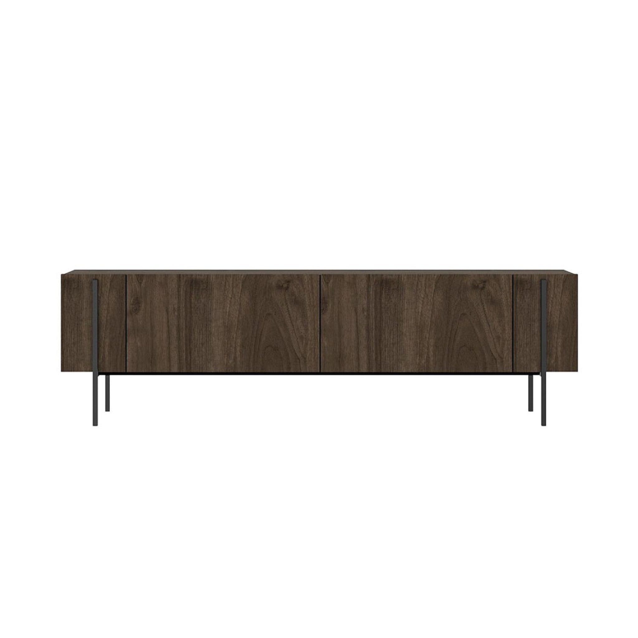 CONCEPT USINE Meuble tv avec placards aspect noyer 160cm freno