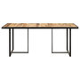 Voir la diapositive 2 : VIDAXL Table de salle a manger 160 cm Bois de manguier brut