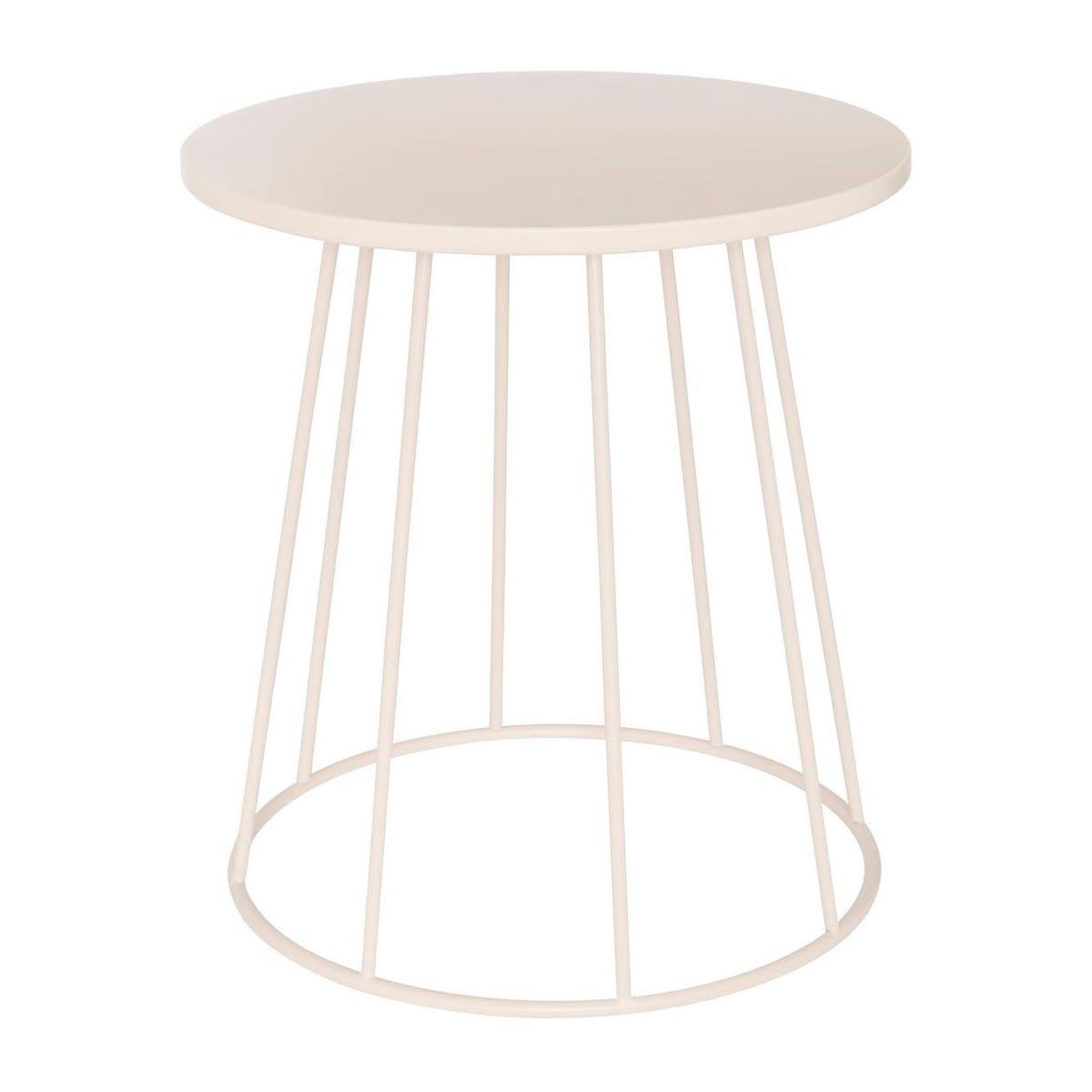 ATMOSPHERA Table d'appoint en métal  latte  38cm beige