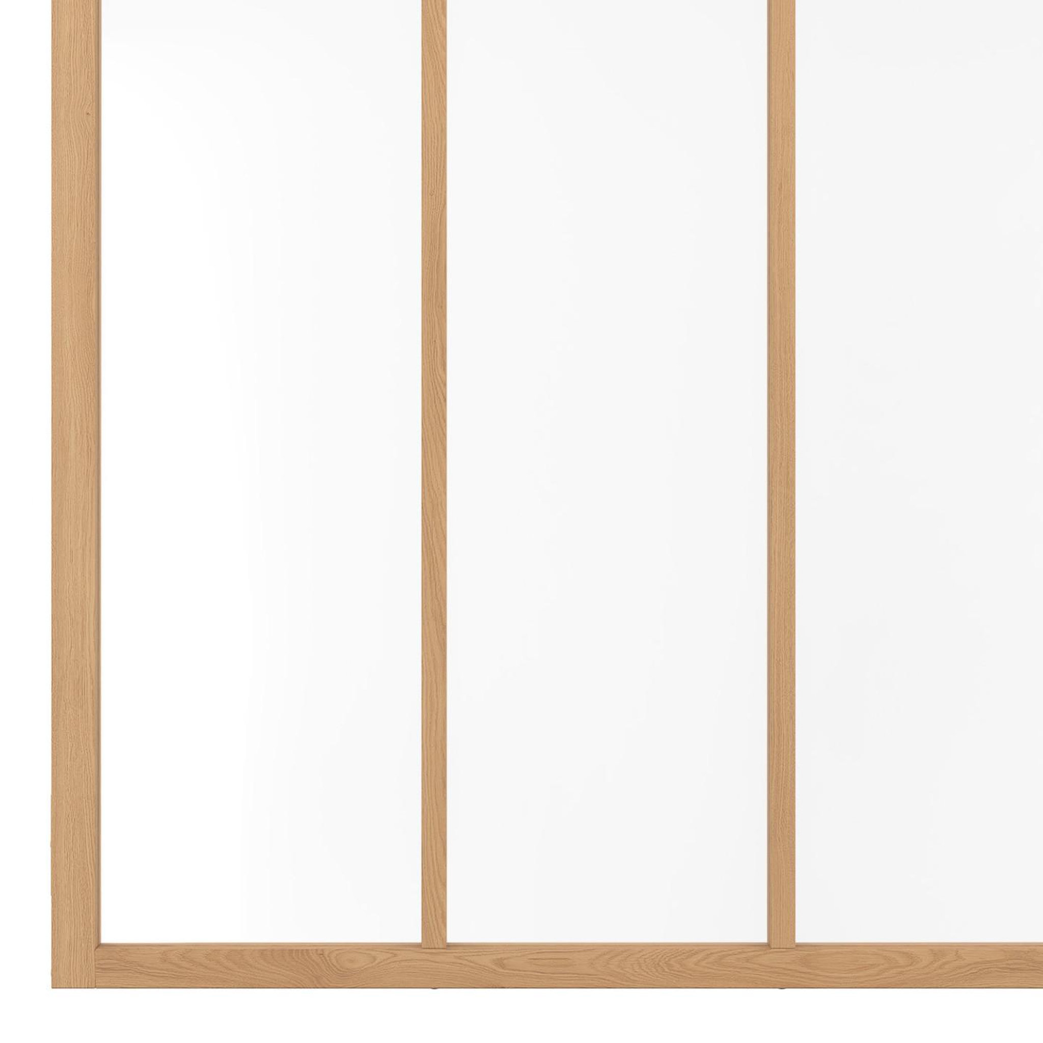 Voir la diapositive 5 : ID MARKET Verrière atelier 4 vitrages l. 116 x h. 108 cm en bois et verre trempé