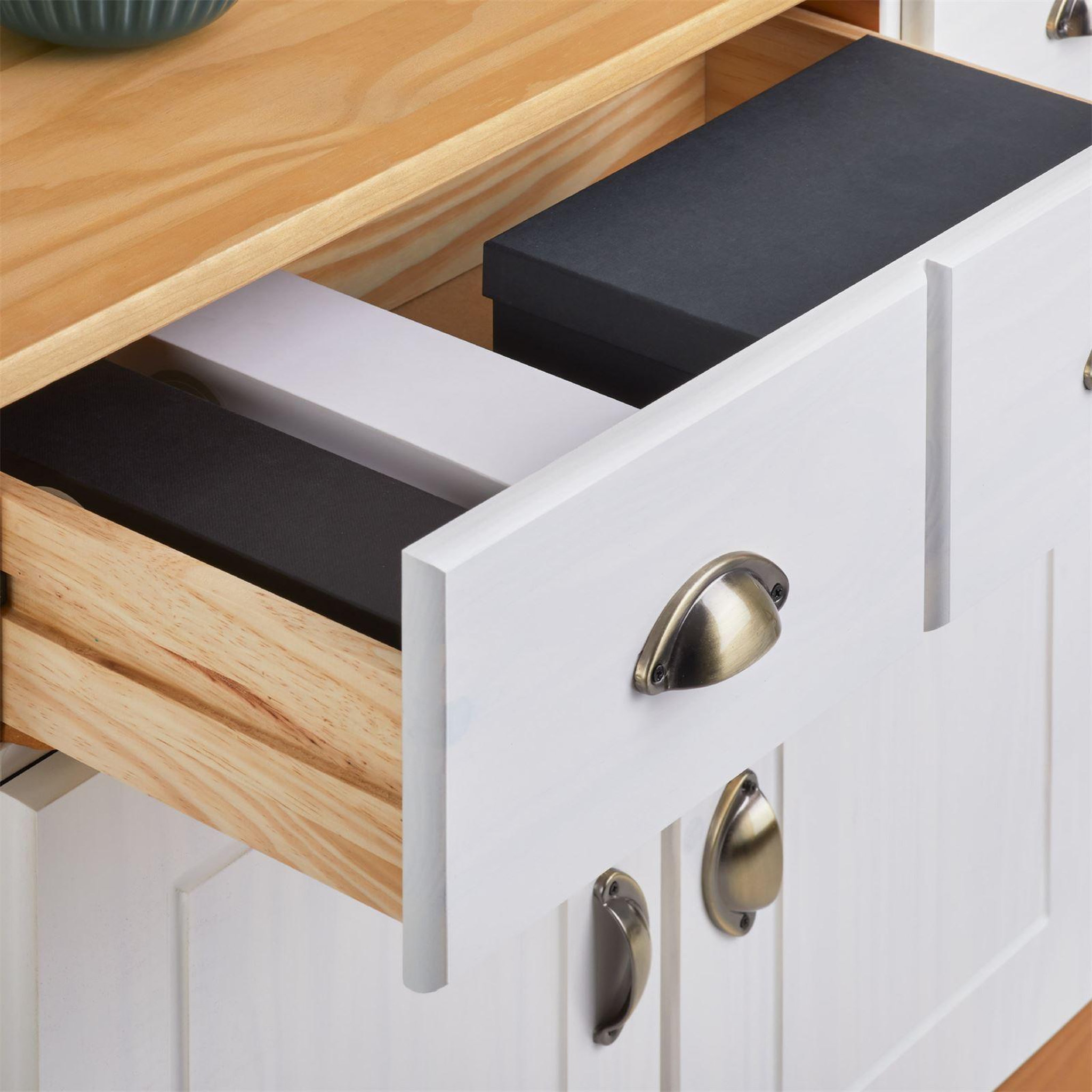 Voir la diapositive 6 : IDIMEX Buffet salon PARIS L116cm bois massif