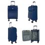 Voir la diapositive 3 : David Jones Lot de 3 valises dont 1 cabine souples