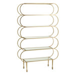 Paris Prix Étagère Design en Verre  Qasr  177cm Doré