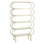 Voir la diapositive 1 : Paris Prix Étagère Design en Verre  Qasr  177cm Doré