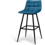 Voir la diapositive 3 : Lot de 4 tabourets chaises de bar assise velour pieds métal SIA