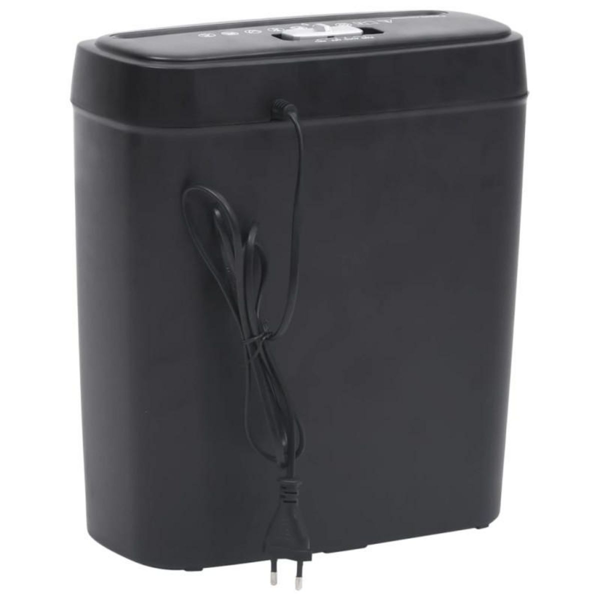 VIDAXL Déchiqueteuse de papier 6 feuilles à coupe en bandes Noir