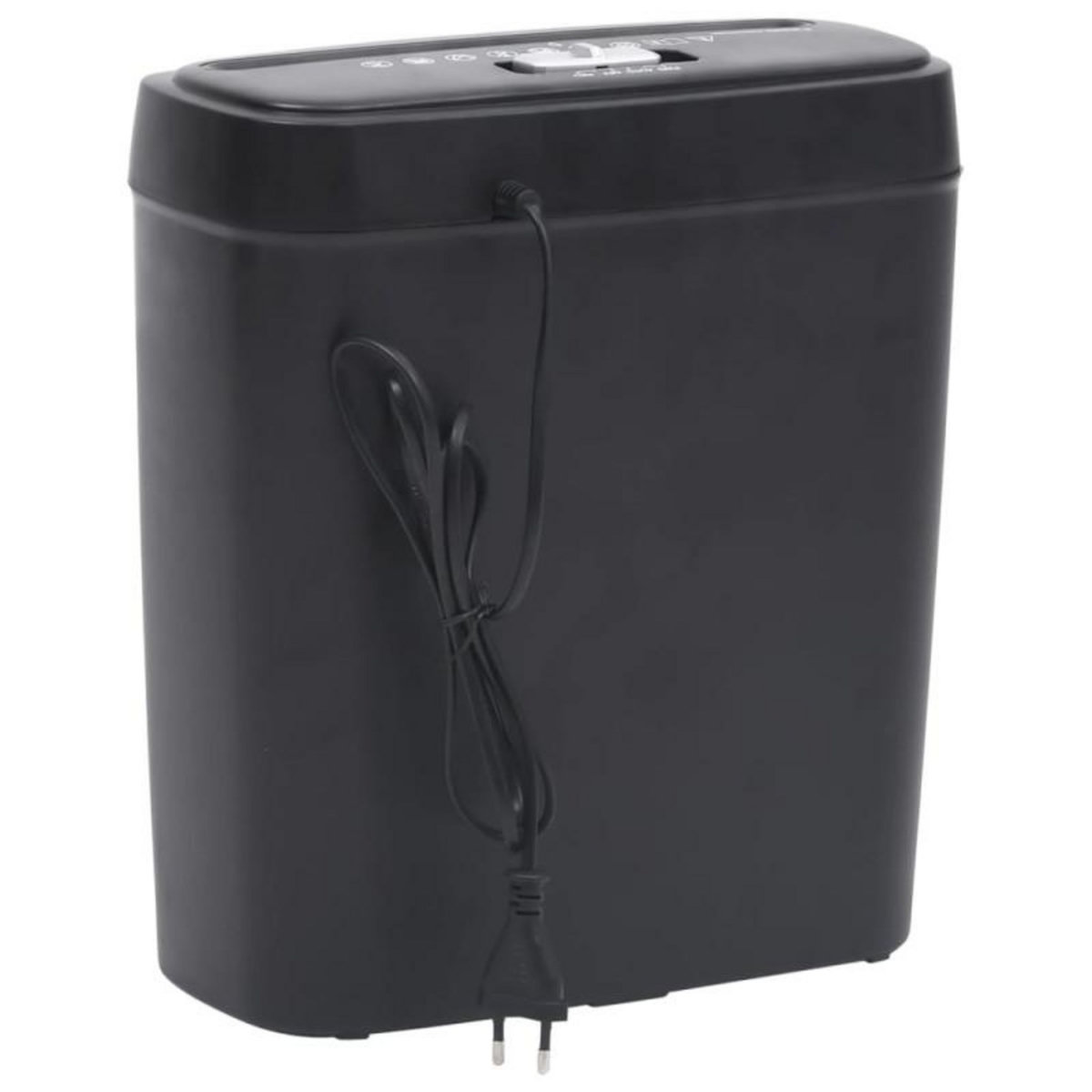 VIDAXL Déchiqueteuse de papier 6 feuilles à coupe en bandes Noir