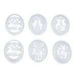 Paris Prix Lot de 6 Pochoirs  Œufs de Pâques  Transparent