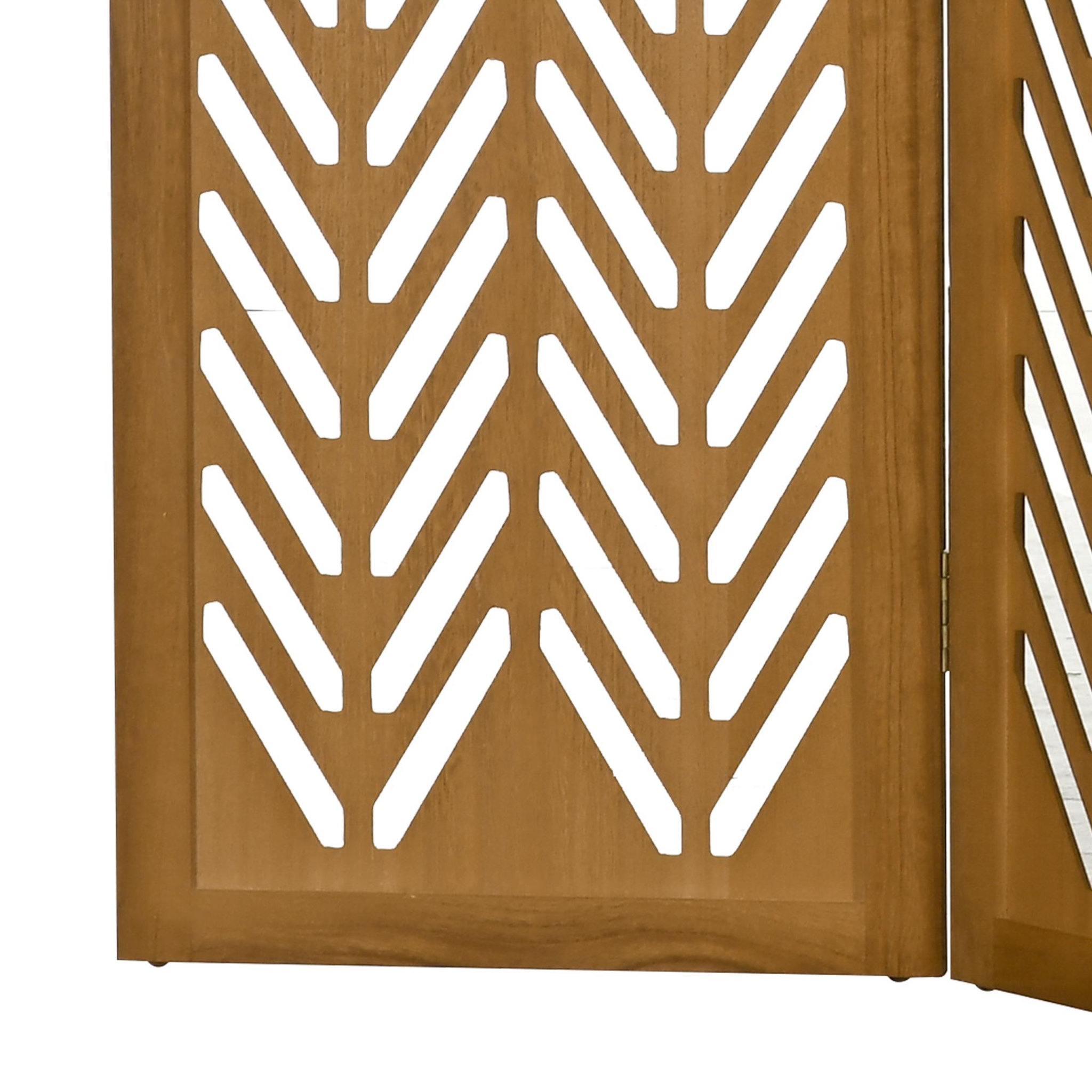 Voir la diapositive 4 : HOMCOM Paravent intérieur ajouré 3 panneaux pliables séparateur de pièce bois de paulownia verni