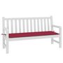 Voir la diapositive 3 : VIDAXL Coussin de banc de jardin rouge bordeaux 150x50x3 cm