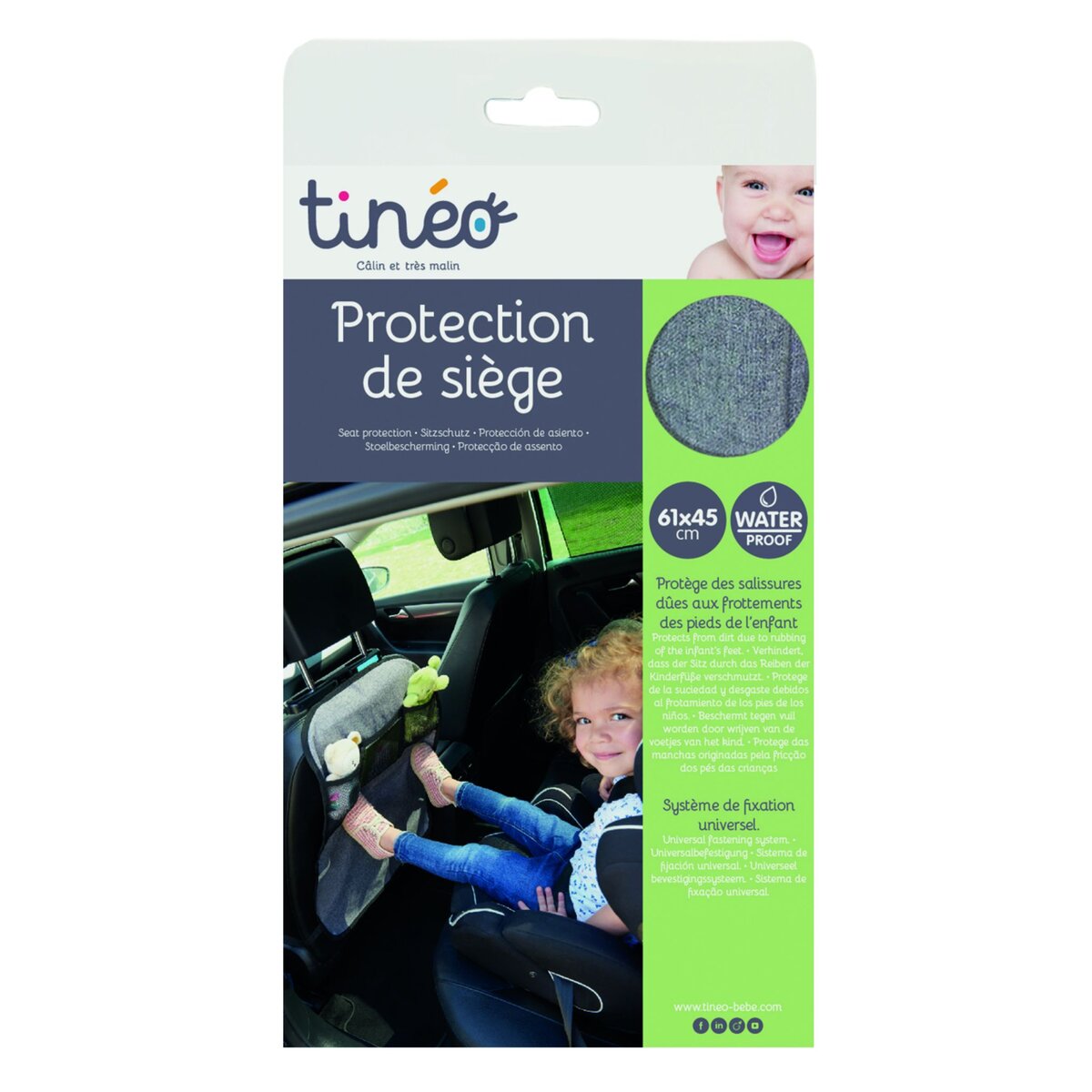 TINEO Protection de siège voiture 