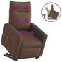 Voir la diapositive 1 : VIDAXL Fauteuil de massage inclinable Marron Tissu
