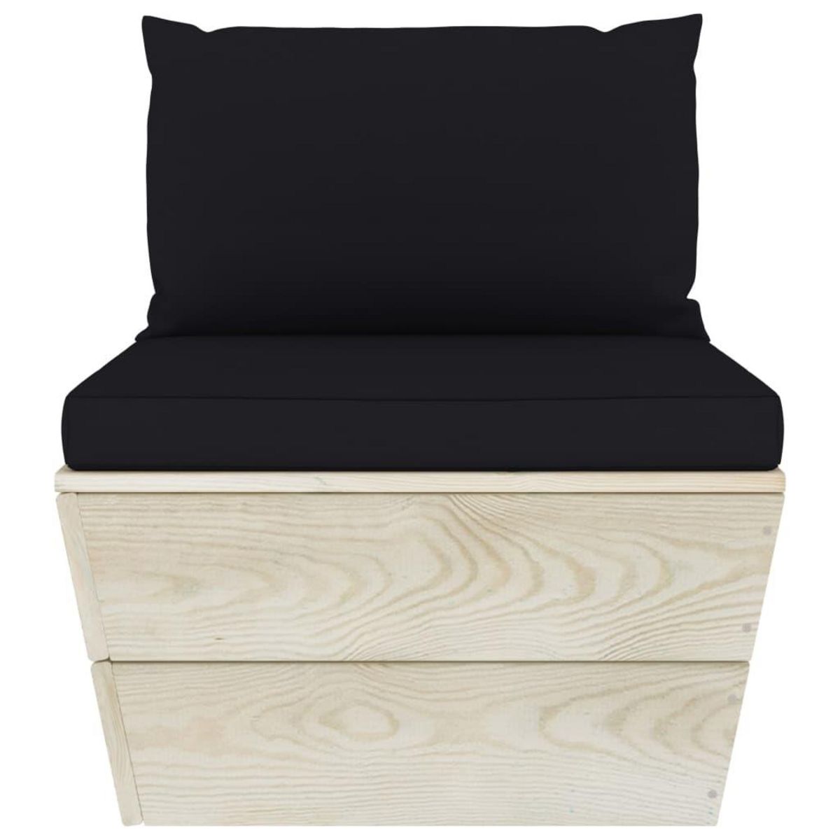 VIDAXL Salon de jardin palette 9 pcs avec coussins bois d'epicea