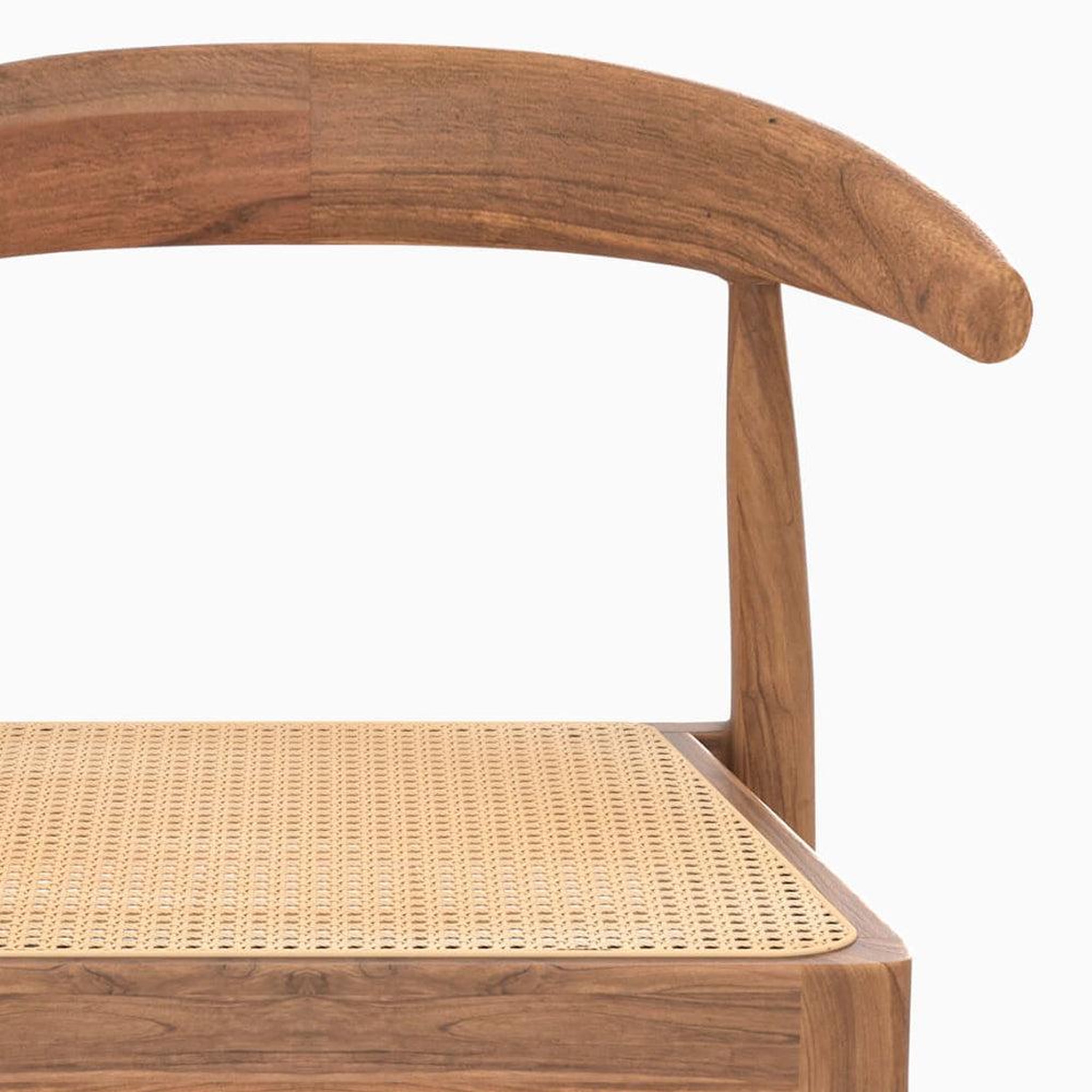 Voir la diapositive 6 : MAISON PAVANE Lot de 2 chaises en bois de teck et cannage en rotin-alia