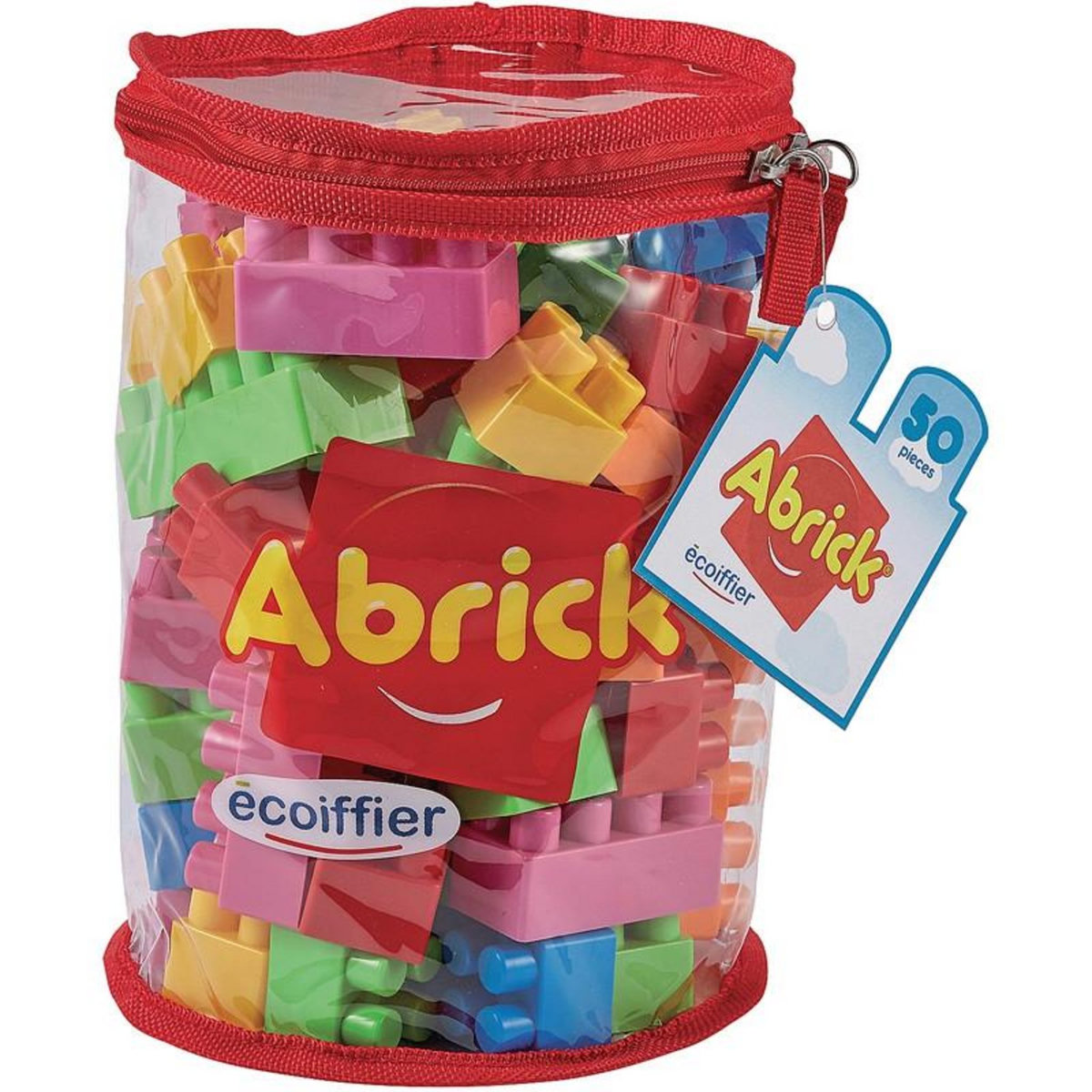 Ecoiffier SAC ROUGE 50PCS TUBE ABRICK ECOIFFIER ECO489
