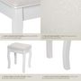 Voir la diapositive 4 : tectake Tabouret pour coiffeuse table de maquillage au look vintage blanc