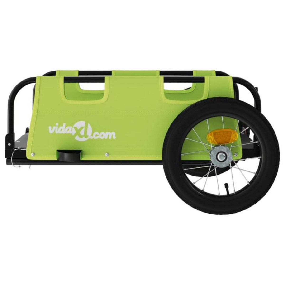 VIDAXL Remorque de vélo vert tissu oxford et fer