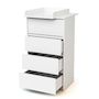 Voir la diapositive 5 : WEBABY Commode 4 tiroirs bois avec plan a langer 50 cm