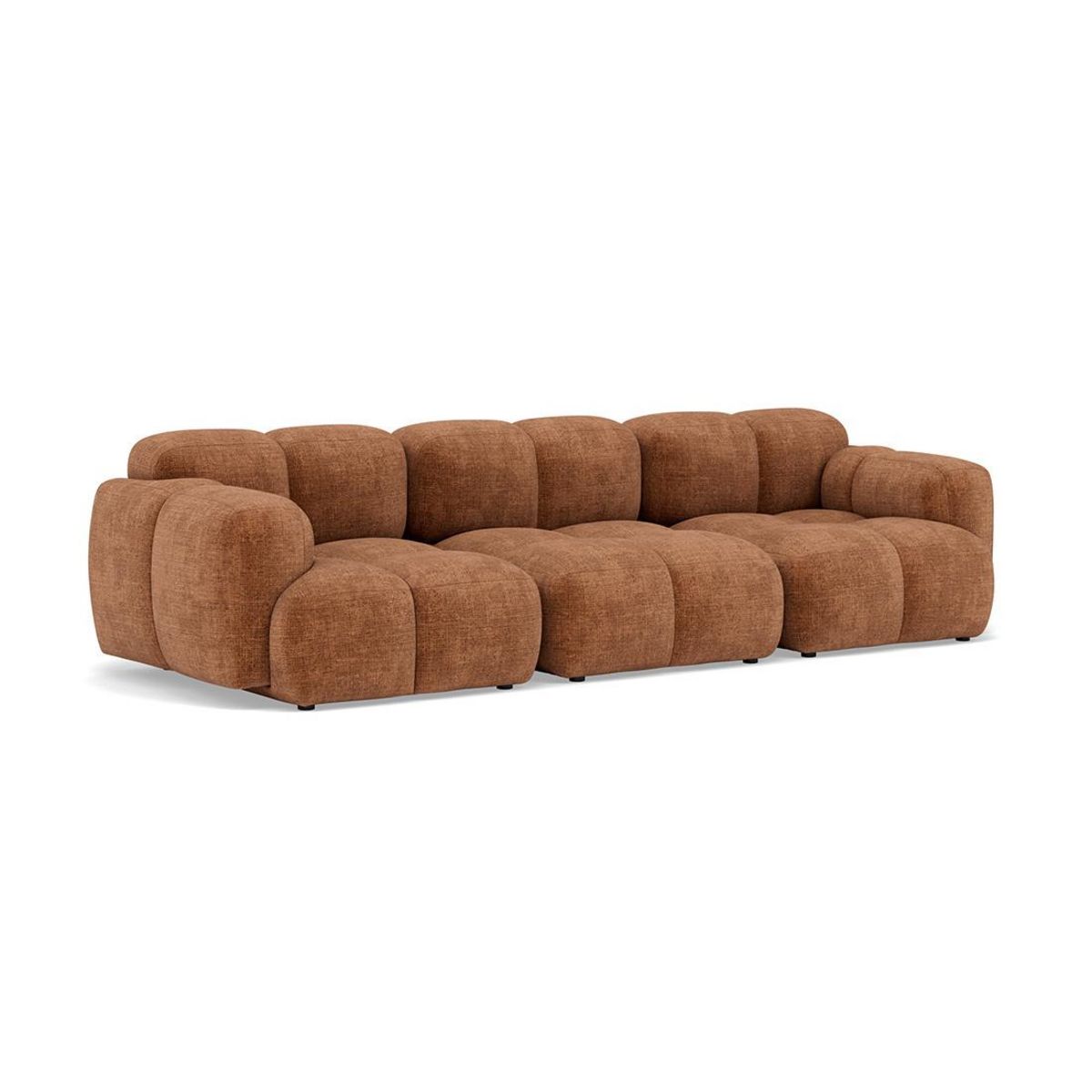 LISA DESIGN Grace - canapé modulable 3 places en velours texturé