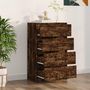 Voir la diapositive 3 : VIDAXL Buffet Chene fume 60x35x98,5 cm Bois d'ingenierie